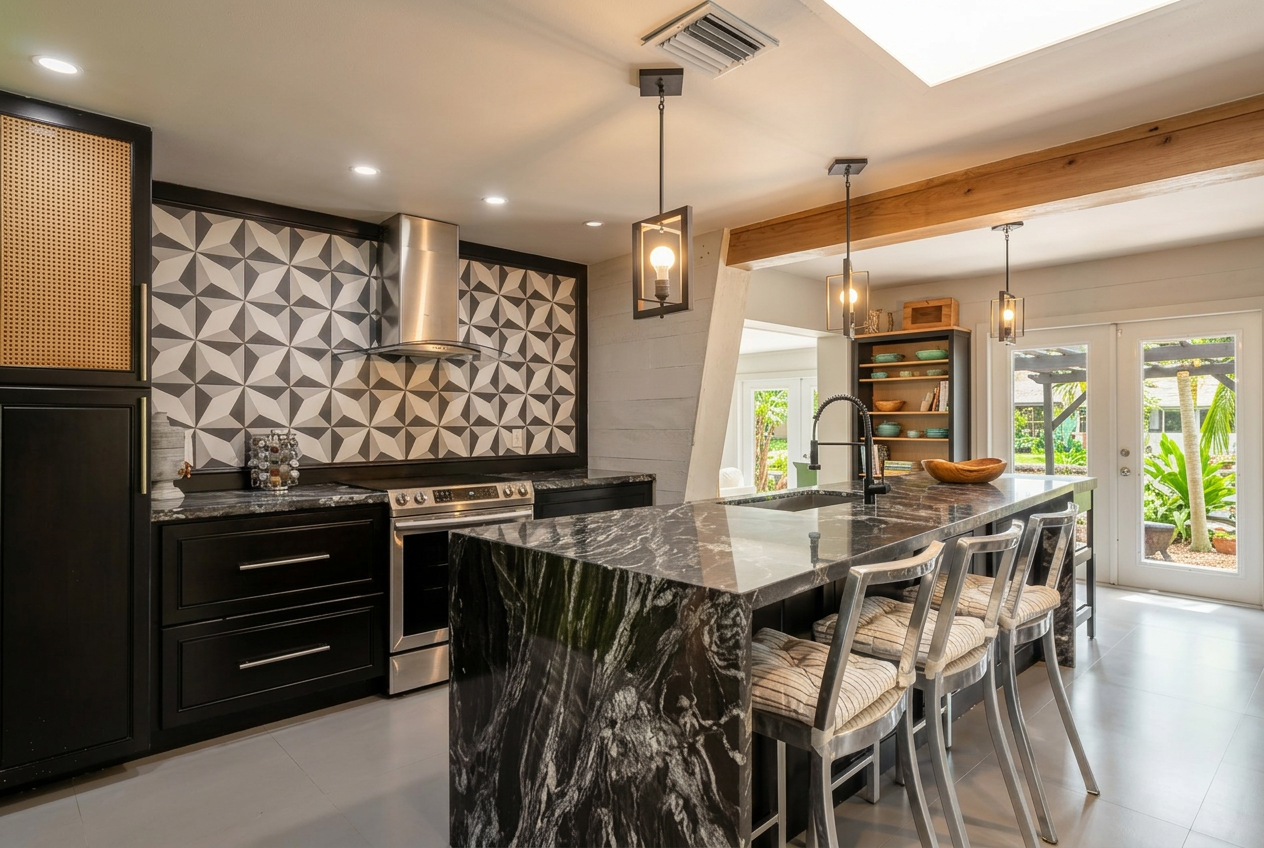 Designer kitchen detail